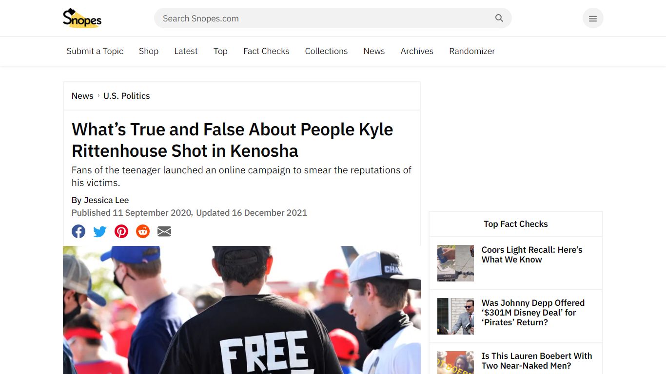 What’s True and False About People Kyle Rittenhouse Shot in Kenosha
